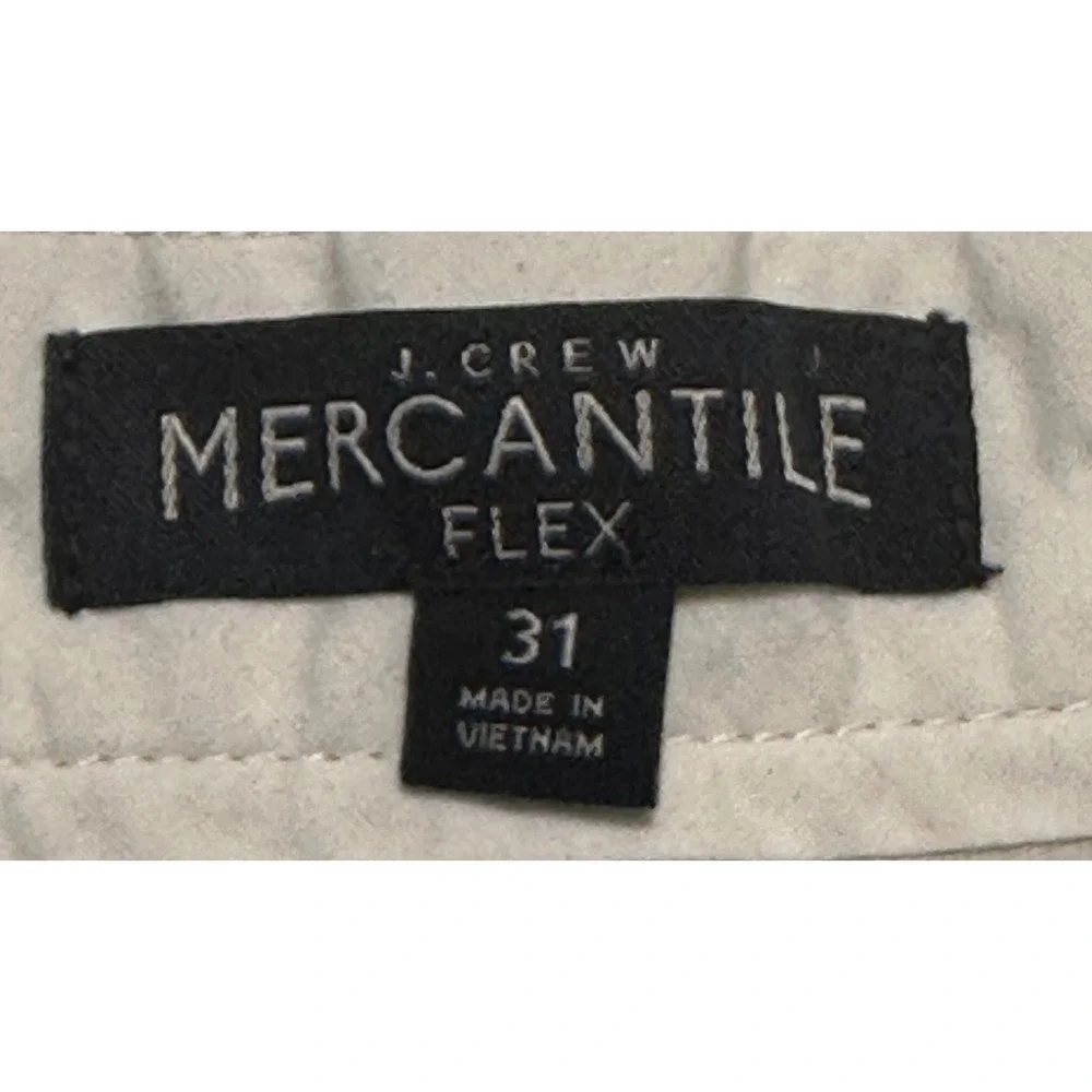 J.Crew Mercantile Flex Mens Chino Shorts 31 Light Khaki Tan Stretch 8in Inseam
